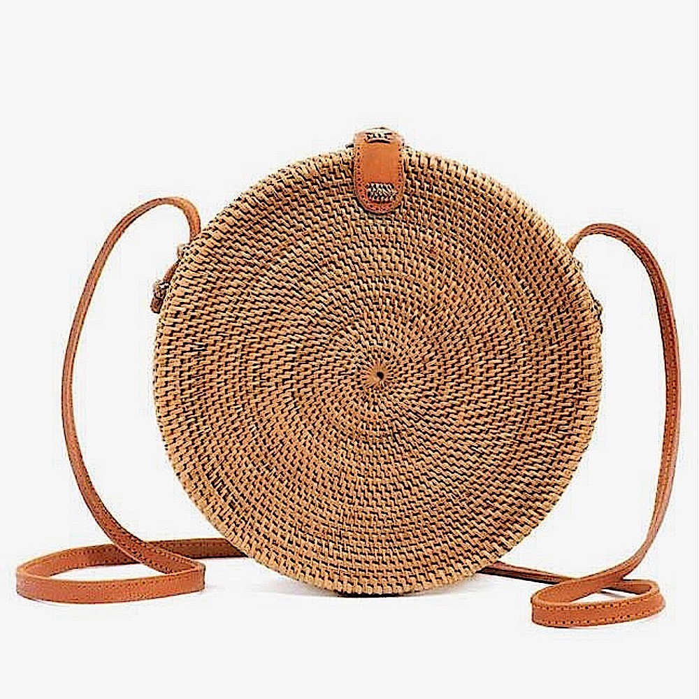 Rattan Round Crossbody Crossbody Bag From Bali Gem